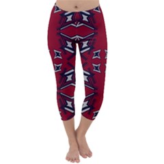 Abstract Pattern Geometric Backgrounds   Capri Winter Leggings  by Eskimos