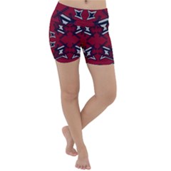 Abstract Pattern Geometric Backgrounds   Lightweight Velour Yoga Shorts by Eskimos