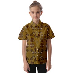 Abstract Pattern Geometric Backgrounds   Kids  Short Sleeve Shirt by Eskimos