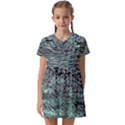 Blue Waves Flow Series 5 Kids  Asymmetric Collar Dress View1