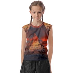 Switzerland-zermatt-mountains-snow Kids  Raglan Cap Sleeve Tee by Pakrebo
