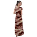 Pink  Waves Flow Series 7 Flutter Sleeve Maxi Dress View2