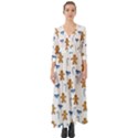Gingerbread Man And Candy Button Up Boho Maxi Dress View1
