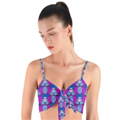 Abstract Woven Tie Front Bralet by SychEva