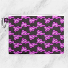 Abstract Waves Canvas Cosmetic Bag (xl) by SychEva