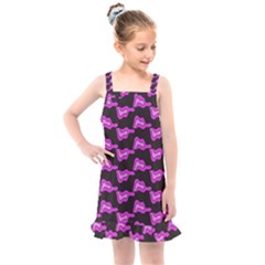 Abstract Waves Kids  Overall Dress by SychEva