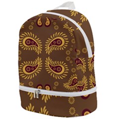 Floral Pattern Paisley Style Paisley Print  Doodle Background Zip Bottom Backpack by Eskimos