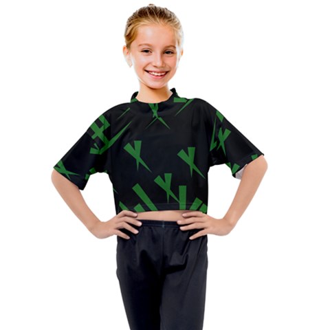 Abstract Pattern Geometric Backgrounds   Kids Mock Neck Tee by Eskimos