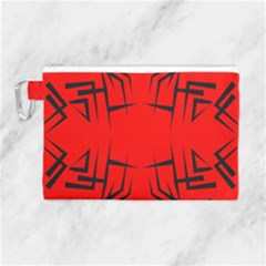 Abstract Pattern Geometric Backgrounds   Canvas Cosmetic Bag (large) by Eskimos
