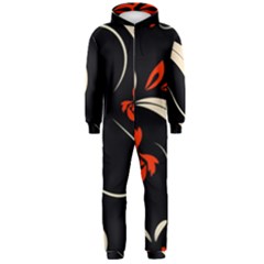 Folk Flowers Print Floral Pattern Ethnic Art Hooded Jumpsuit (men) by Eskimos