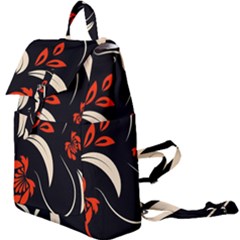 Folk Flowers Print Floral Pattern Ethnic Art Buckle Everyday Backpack by Eskimos