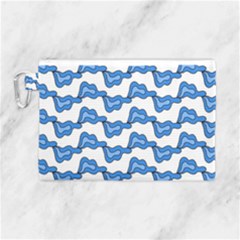 Abstract Waves Canvas Cosmetic Bag (large) by SychEva