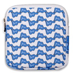 Abstract Waves Mini Square Pouch by SychEva