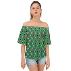 Beetle Eyes Off Shoulder Short Sleeve Top by SychEva