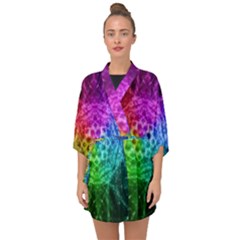 Fractal Design Half Sleeve Chiffon Kimono by Sparkle