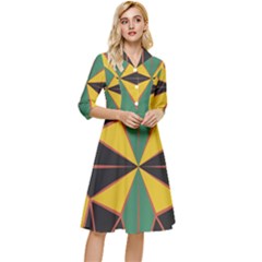 Abstract Pattern Geometric Backgrounds   Classy Knee Length Dress by Eskimos