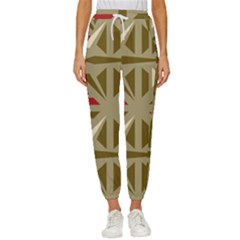 Abstract Pattern Geometric Backgrounds   Cropped Drawstring Pants by Eskimos