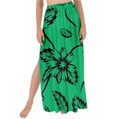 Folk Flowers Print Floral Pattern Ethnic Art Maxi Chiffon Tie-up Sarong by Eskimos