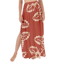 Floral Folk Damask Pattern Fantasy Flowers Floral Geometric Fantasy Maxi Chiffon Tie-up Sarong by Eskimos