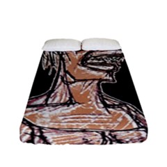 Sketchy Style Drawing Zombie Woman Fitted Sheet (full/ Double Size) by dflcprintsclothing