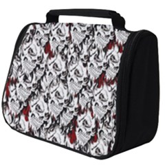 Demonic Skulls Pattern, Spooky Horror, Halloween Theme Full Print Travel Pouch (big) by Casemiro
