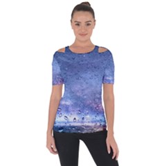 Gouttes D eau Galaxy Shoulder Cut Out Short Sleeve Top by kcreatif