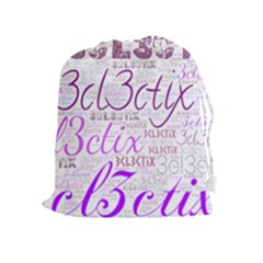 3cl3ctix Wordart Drawstring Pouch (xl) by 3cl3ctix