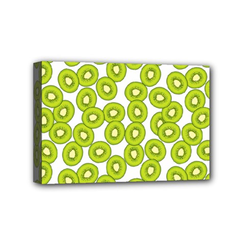 Kiwi Pattern Mini Canvas 6  X 4  (stretched) by Valentinaart