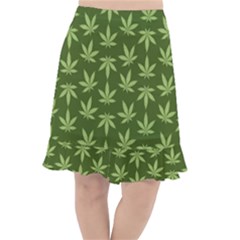Weed Pattern Fishtail Chiffon Skirt by Valentinaart