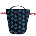 Weed Pattern Drawstring Bucket Bag View1