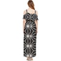 Black and white pattern Draped Sleeveless Chiffon Jumpsuit View2