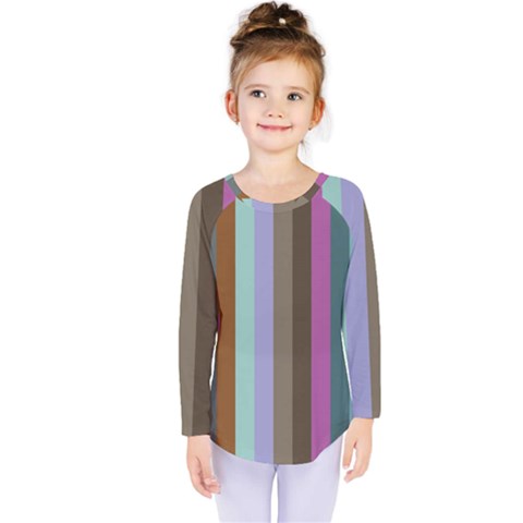 Simple Line Pattern Kids  Long Sleeve Tee by Valentinaart