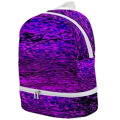 Magenta Waves Flow Series 2 Zip Bottom Backpack by DimitriosArt