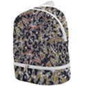 Modern Camo Tropical Print Design Zip Bottom Backpack View1