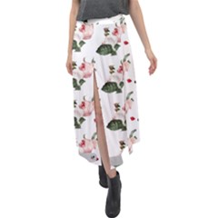 Love Spring Floral Velour Split Maxi Skirt by Janetaudreywilson