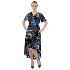 Spin Cycle Front Wrap High Low Dress by MRNStudios