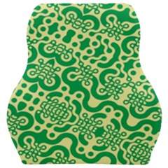 Liquid Art Pouring Abstract Seamless Pattern Lover Green Maze Car Seat Velour Cushion  by artico
