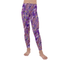 Liquid Art Pouring Abstract Seamless Pattern Tiger Eyes Kids  Lightweight Velour Leggings by artico