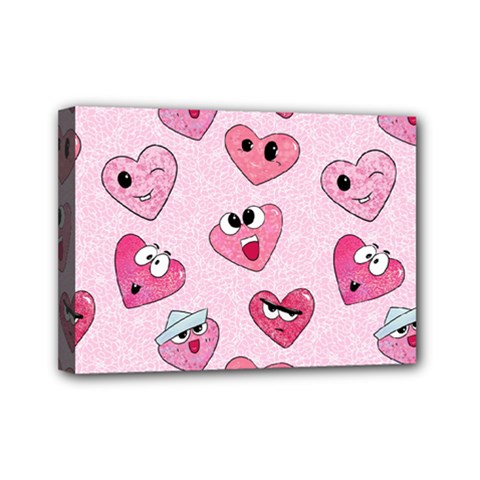 Emoji Heart Mini Canvas 7  X 5  (stretched) by SychEva