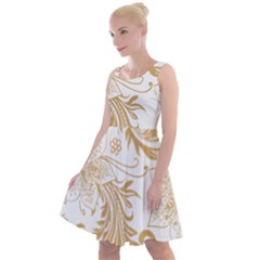 Flowers Shading Pattern Knee Length Skater Dress by fashionpod