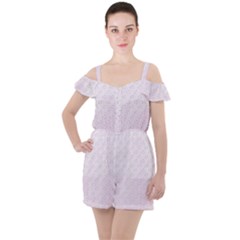 Unicorns Pattern Ruffle Cut Out Chiffon Playsuit by Littlebird