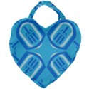 Abstract pattern geometric backgrounds   Giant Heart Shaped Tote View2