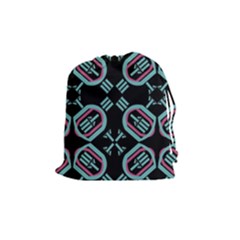 Abstract Pattern Geometric Backgrounds   Drawstring Pouch (medium) by Eskimos
