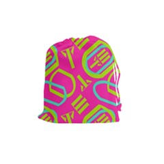 Abstract Pattern Geometric Backgrounds   Drawstring Pouch (medium) by Eskimos