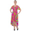 Abstract pattern geometric backgrounds   Front Wrap High Low Dress View1