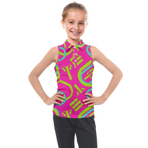 Abstract Pattern Geometric Backgrounds   Kids  Sleeveless Polo Tee by Eskimos