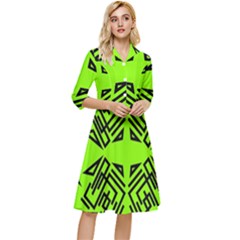 Abstract Pattern Geometric Backgrounds   Classy Knee Length Dress by Eskimos
