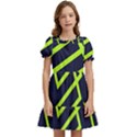 Abstract pattern geometric backgrounds   Kids  Puff Sleeved Dress View1