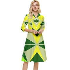 Abstract Pattern Geometric Backgrounds   Classy Knee Length Dress by Eskimos
