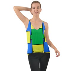 Abstract Pattern Geometric Backgrounds   Chiffon Cami by Eskimos